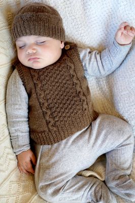 Lisa F BC143 Noa Vest and Hat - Knitting Pattern