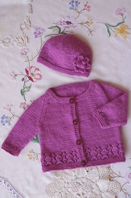 Lisa F Baby Cakes BC66 Harriet Cardi and Hat