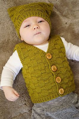 Lisa F Baby Cakes BC68 Theodore Vest and Hat