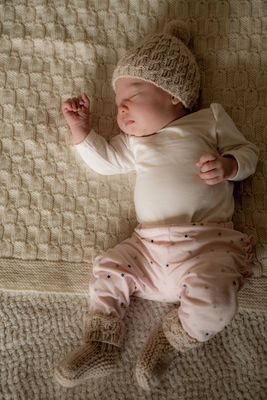 Lisa F Baby Cakes BC61 Scout Beanie and Shoes