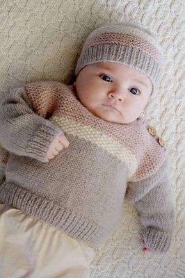Lisa F Baby Cakes BC112 Aspen Sweater and Hat