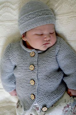 Lisa F BC130 - Tatum Cardi and Hat - Knitting Pattern
