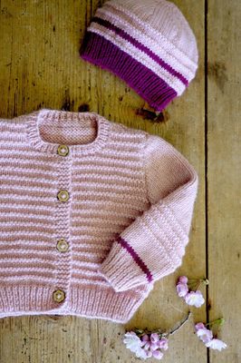 Lisa F BC110 - Riven Cardi &amp; Hat - Knitting Pattern