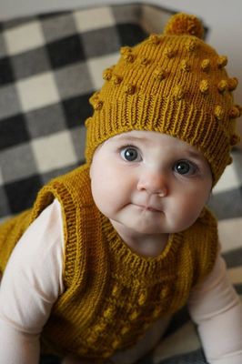 Lisa F BC125 - Avis Hat and Vest - Knitting Pattern