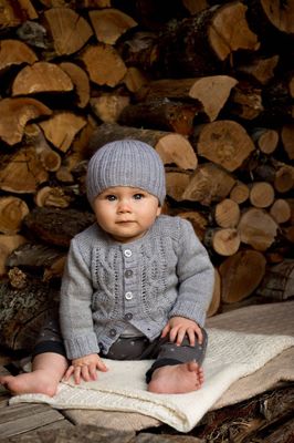 Lisa F Baby Cakes BC55 Jasper Cardigan and Beanie