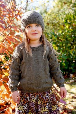 Lisa F Little Cupcakes LF39 Olive Sweater and Hat Knitting Pattern