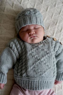 Lisa F BC127 - Sebbe Sweater and Hat - Knitting Pattern