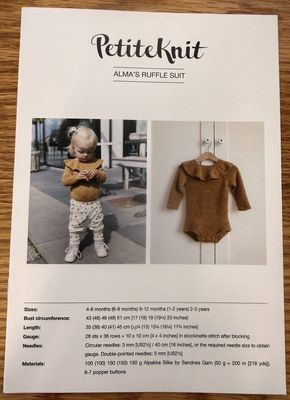 PetiteKnit Alma's Ruffle Suit - Knitting Pattern
