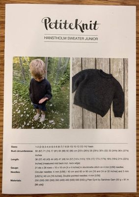 PetiteKnit Hanstholm Sweater Junior - Knitting Pattern
