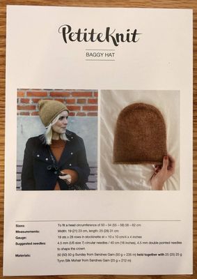 PetiteKnit Baggy Hat - Knitting Pattern