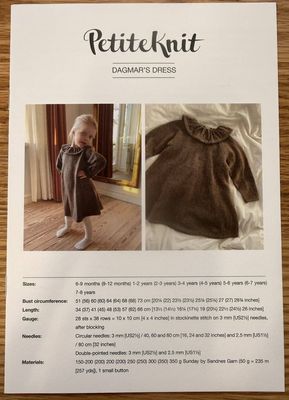 PetiteKnit Dagmar's Dress - Knitting Pattern