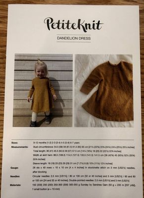 PetiteKnit Dandelion Dress - Knitting Pattern