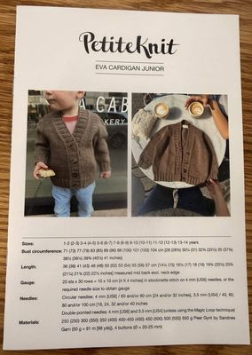 PetiteKnit Eva Cardigan Junior - Knitting Pattern