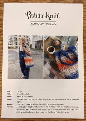 Petite Knit Technicolor Tote Bag