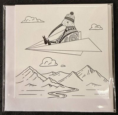 Flying Kiwi Greeting Card