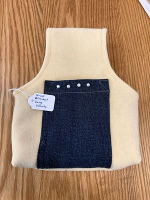 small cream blanket bag