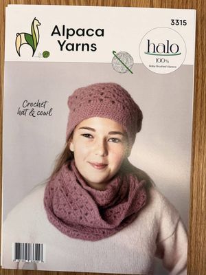 Alpaca Yarns 3315 Halo Crochet Hat and Cowl - Crochet Pattern