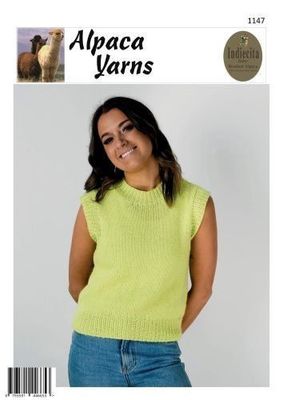 Alpaca Yarns 1147 14ply Brushed Vest - Knitting Pattern