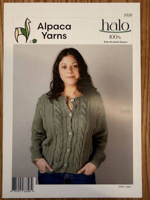 Alpaca Yarns 3320 Halo Cable Cardigan - Knitting Pattern