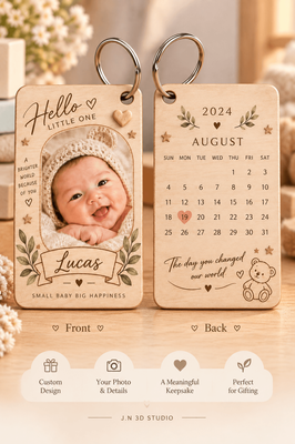 Baby Birth Calendar Keychain