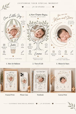 Personalised Baby Birth Details Keepsake