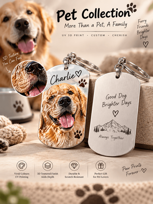 Personalized Pet Photo Pendant &amp; Keychain