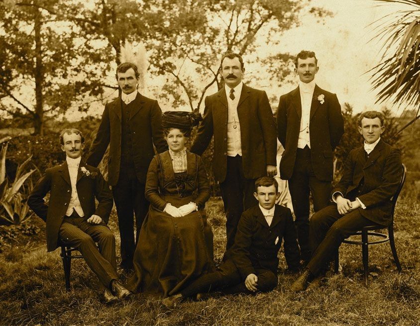 Family sepia photo