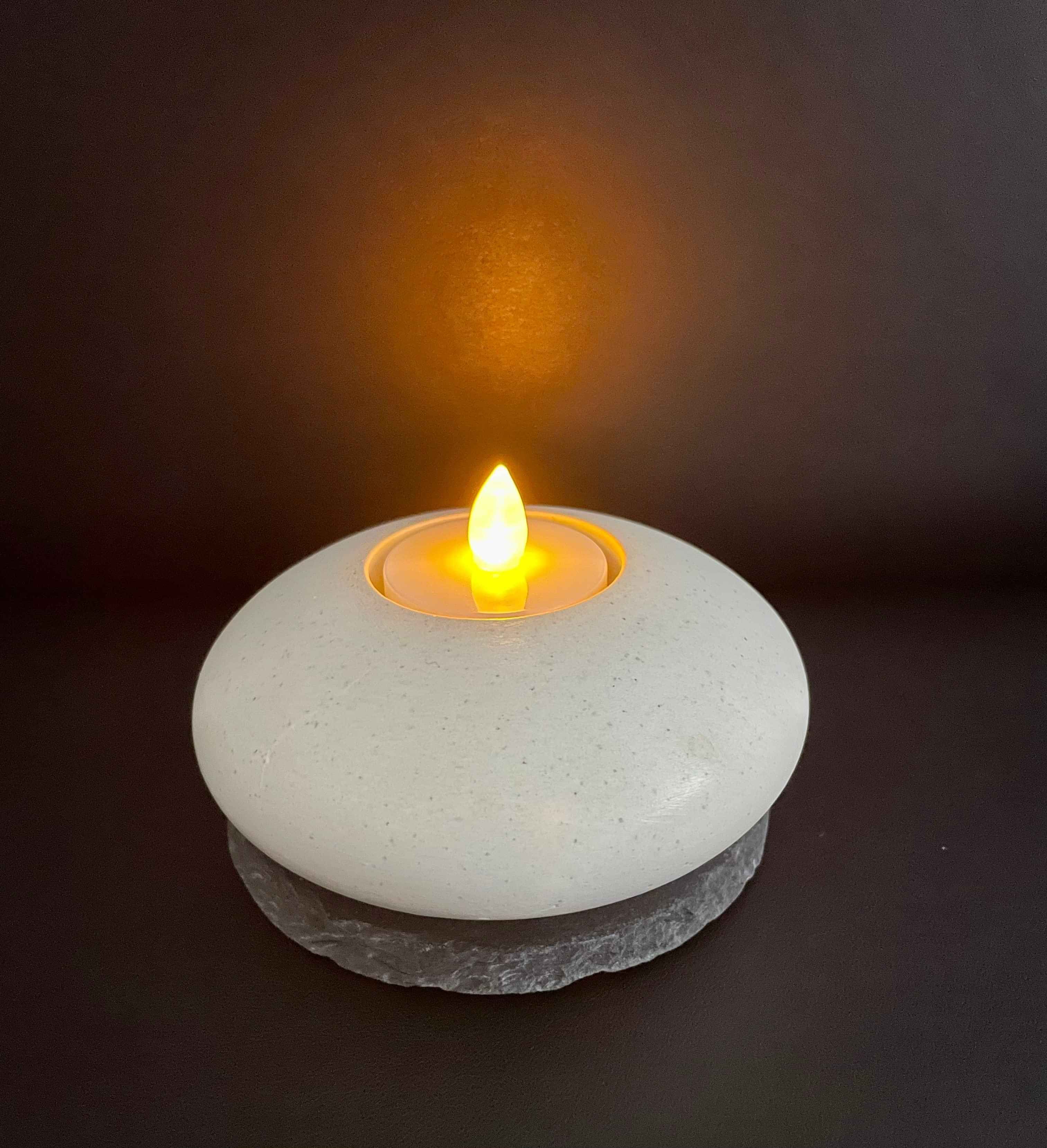 Candle Stone, holds a tealight in the centre
