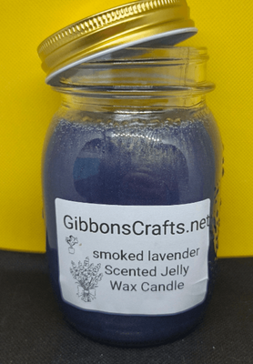 Smoked Lavander Scented Jelly Wax Candle