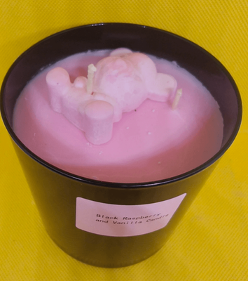 Black Raspberry and Vanilla Large Black Jar Candles