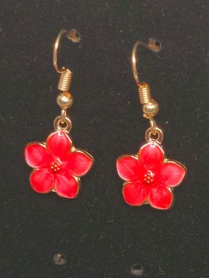 Cherry Blossom Earrings Red