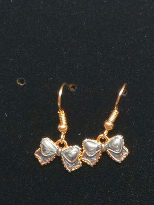 Bow Earrings Black - Small
