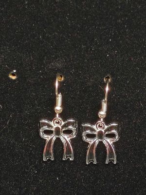 Bow Earrings Black - Large