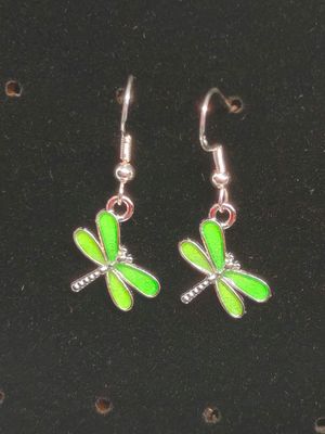 Dragonfly Earrings - Green