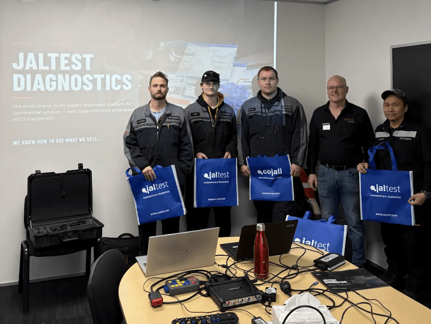 Technicians at a Jaltest diagnostics training session