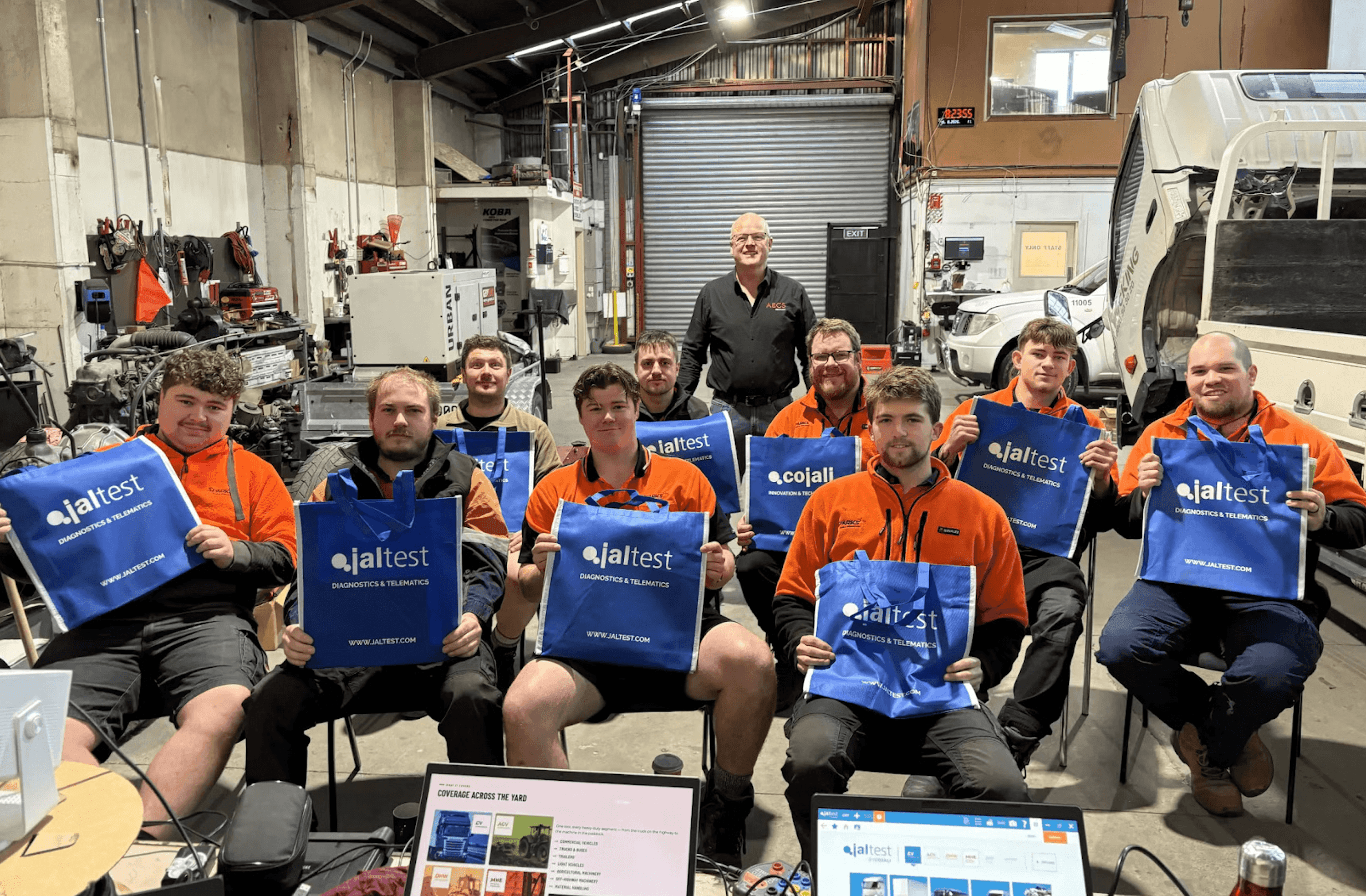 Technicians at a Jaltest diagnostics training session